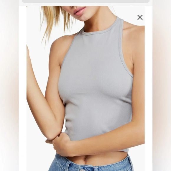 Free People Intimately Hayley Racerback Brami in Grey SZ XS/S - Picture 1 of 7